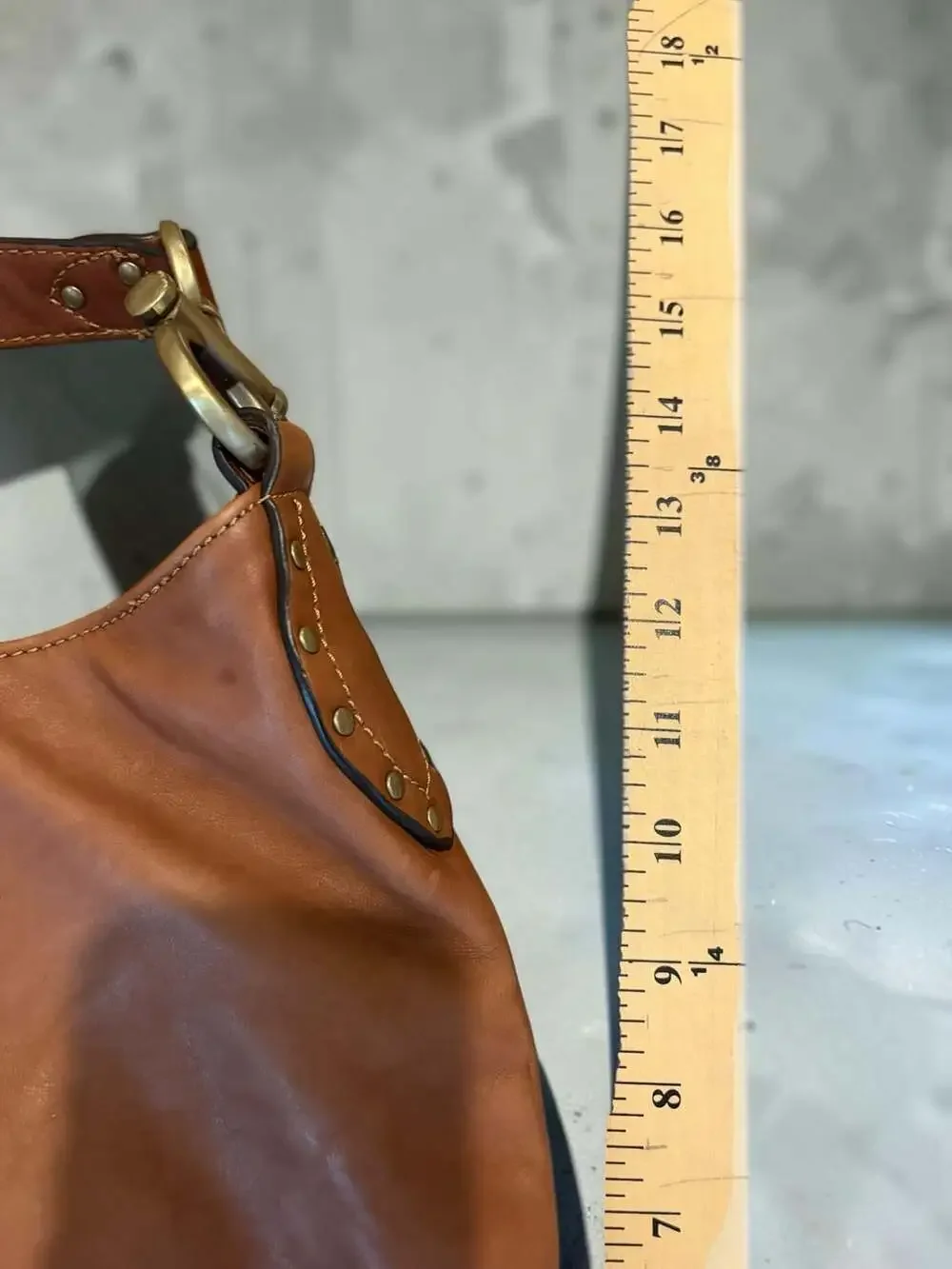 The Limited Brown Leather Shoulder Bag Hobo Purse